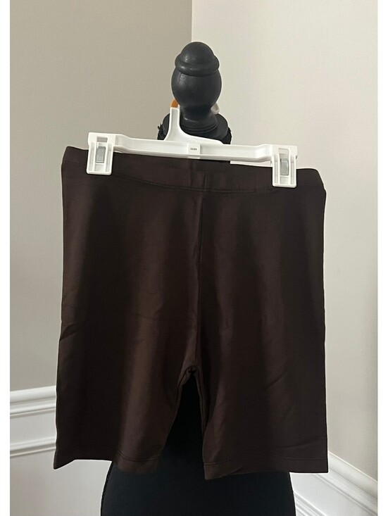 Cotton Citizen Pants - Cotton Citizen Espresso Siena Biker Shorts, Size XS